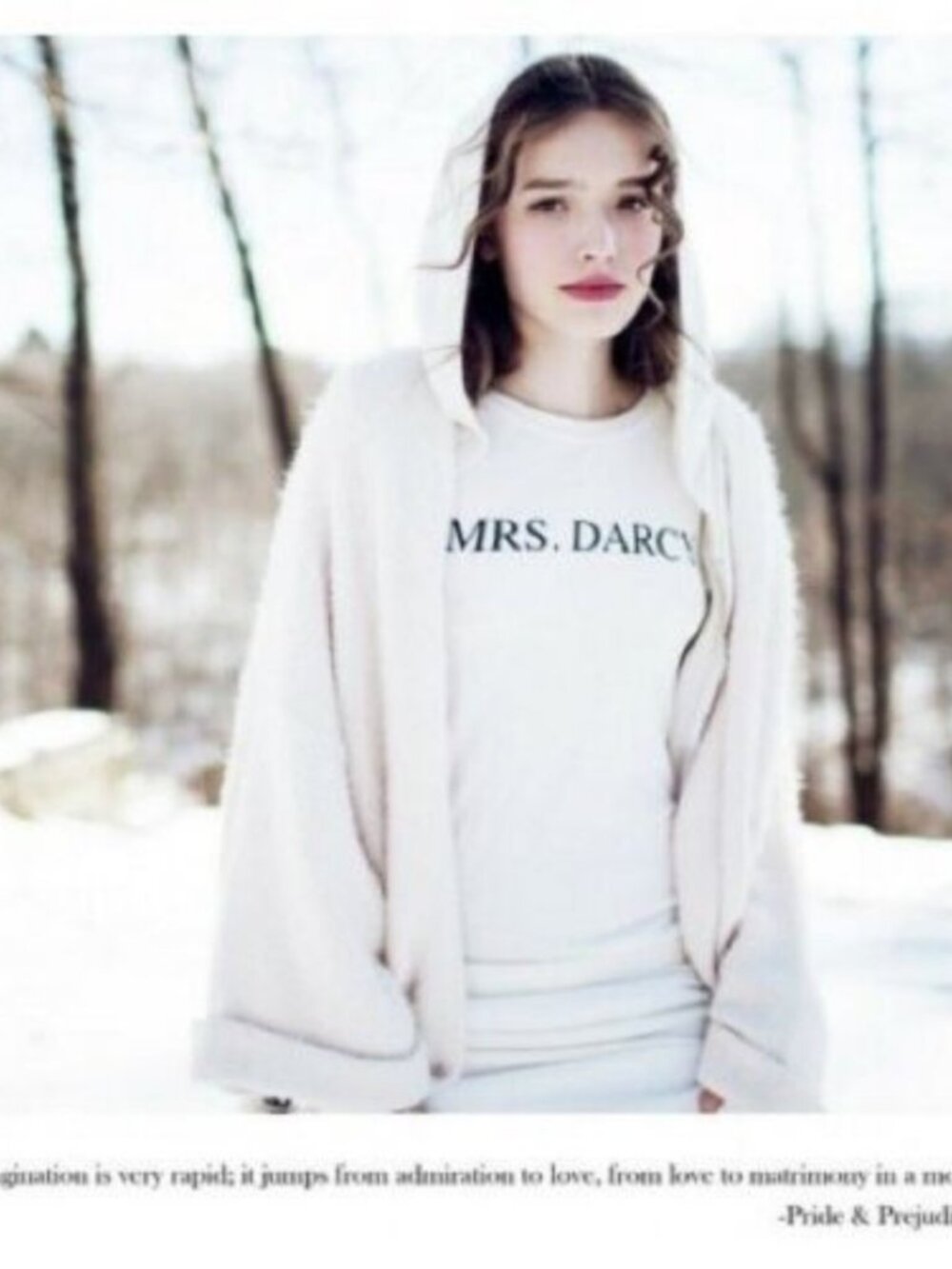 Wildfox White Mrs Darcy Pride & Prejudice Book Graphic Tee Top Shirt